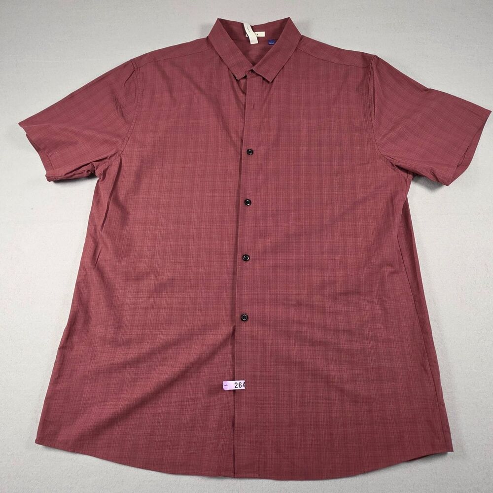 Artefact Button Up Shirt Size XL – Red Short Sleeve Casual
